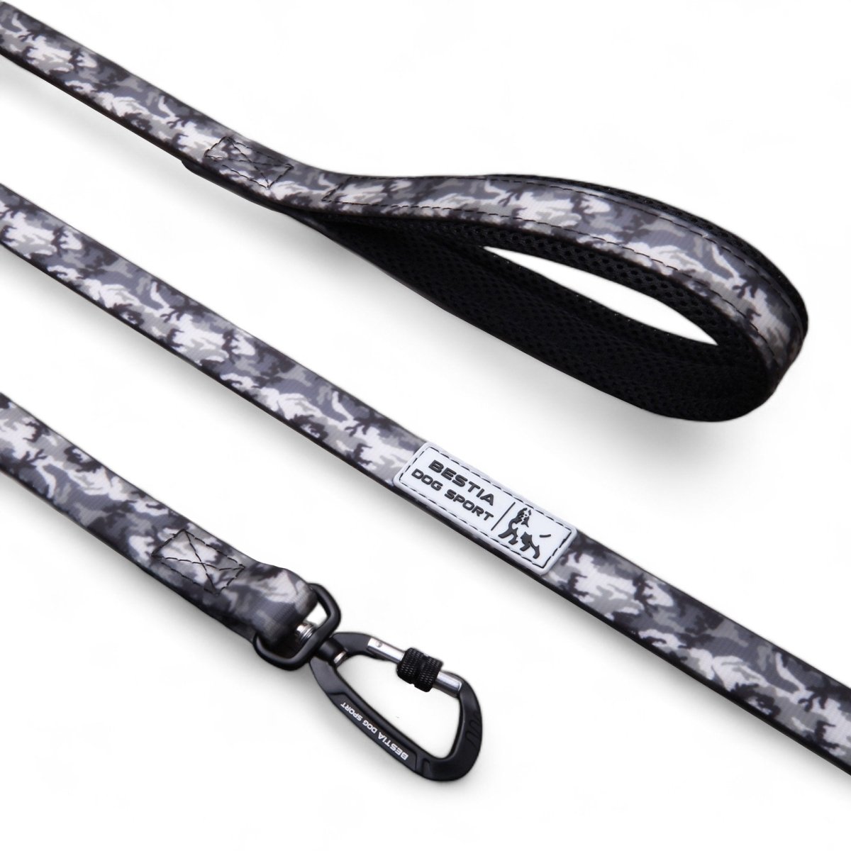Bestia Dog Sport Tactical Leash Grey Camo - LeashLux Pet Co