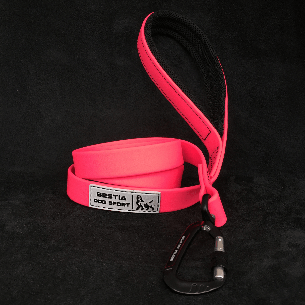 BESTIA DOG SPORT TACTICAL LEASH NEON PINK - LeashLux Pet Co