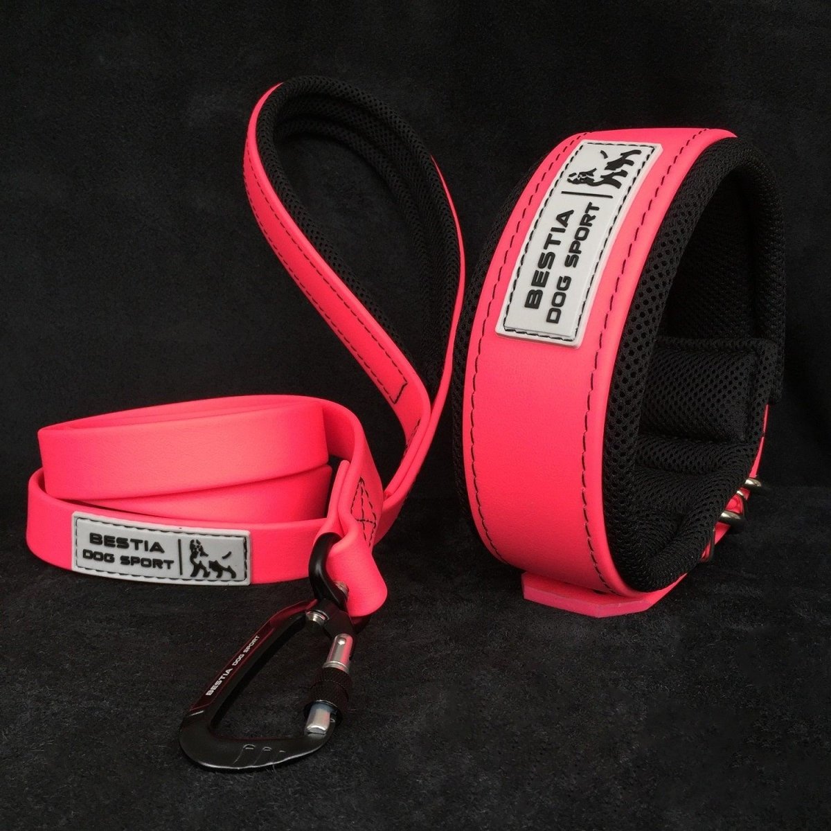 BESTIA DOG SPORT TACTICAL LEASH NEON PINK - LeashLux Pet Co